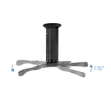 Tooq Soporte Universal De Techo Para Proyector - Inclinable Y Giratorio - Peso Max 10kg - Negro