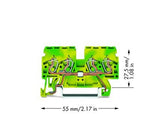 Wago 870-837 4-Leiter-Schutzleiterklemme,2,5 Mm