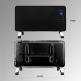 EAN 8436583238011 - Yoevu YV-2000GW Interior Negro 2000 W Calefactor eléctrico de cuarzo imagen 5