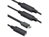 Roline Usb 3.2 Gen 1 Aktives Repeater Cable, Typ A - C, Schwarz, 20 M