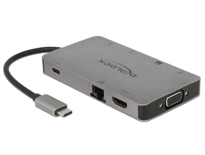 Delock Dockingsstation Usb Type-C 4k - Hdmi / Vga / Usb 3.1 / Sd / Lan / Pd 3.0