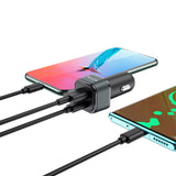 Nevox 30w Usb-C + Usb Qc 3.0 48w Kfz-LadegerT Schwarz