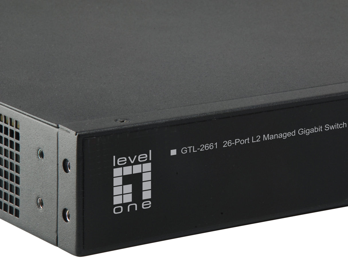 EAN 4015867203057 - LevelOne GTL-2661 switch Gestionado L2 Gigabit Ethernet (10/100/1000) Negro imagen 3