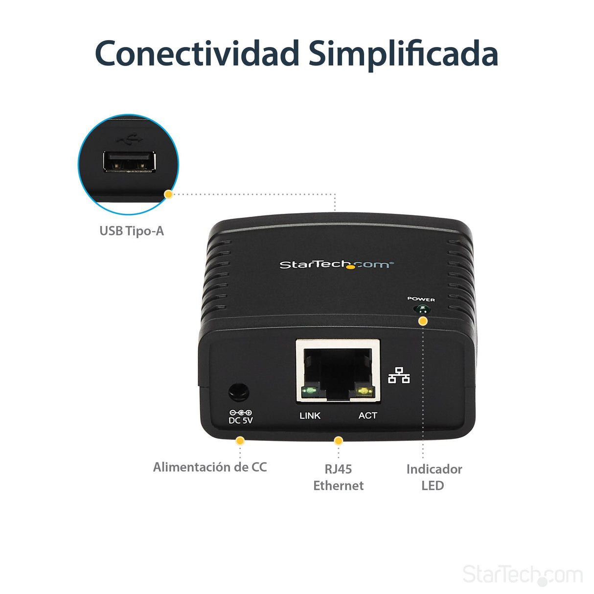 EAN 0065030855174 - StarTech.com PM1115U2 servidor de impresión LAN Ethernet Negro imagen 9