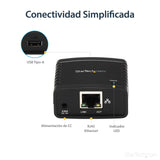 EAN 0065030855174 - StarTech.com PM1115U2 servidor de impresión LAN Ethernet Negro imagen 9