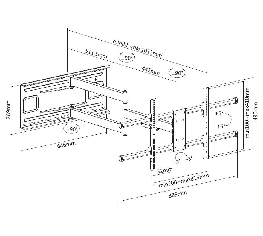 EAN 4015867225400 - Equip 650327 soporte para TV 2,03 m (80") Negro imagen 9