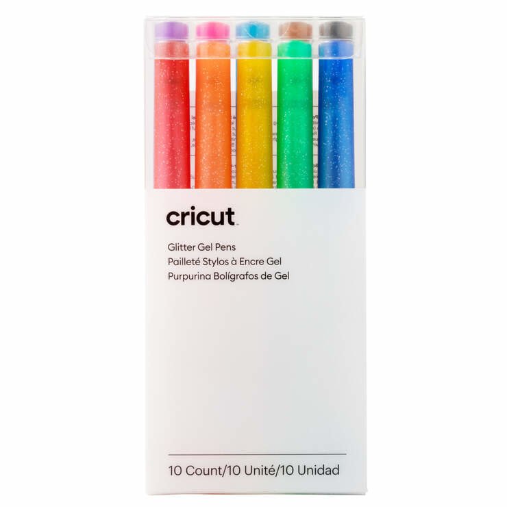 Cricut 2009962 Bolígrafo De Gel Bolígrafo De Gel Con Tapa Negro, Azul, Marrón, Verde, Azul Claro, Naranja, Rosa, Púrpura, Rojo, Amarillo 10 Pieza(S)