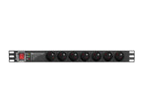 EAN 5901969429756 - Lanberg PDU-PRO-07E-0200-BK unidad de distribución de energía (PDU) 6 salidas AC 1U Negro imagen 2