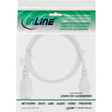 Extensión Del Cable De Alimentación Inline, C13 A C14, Blanco, 0,3 M