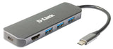 EAN 0790069468605 - D-Link DUB-2333 base para portátil y replicador de puertos Alámbrico USB Tipo C Gris imagen 1