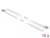 Delock Edelstahlcablebinder L 300 X B 7,9 Mm Weiss 10 Stück