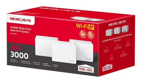 EAN 6957939000820 - Mercusys Halo H80X (3-pack) Doble banda (2,4 GHz / 5 GHz) Wi-Fi 6 (802.11ax) Blanco Interno imagen 5