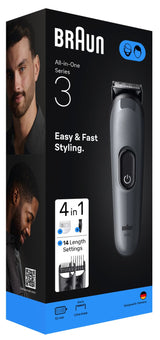 Braun Aio3500 Cortadora De Pelo Y Maquinilla Negro, Gris 14 Níquel-Metal Hidruro (Nimh)
