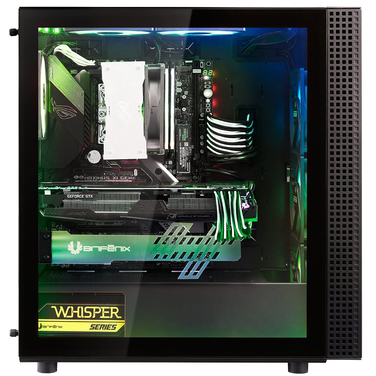 Caja Pc Bitfenix E-Atx Dawn Rgb Tempered Glass Black