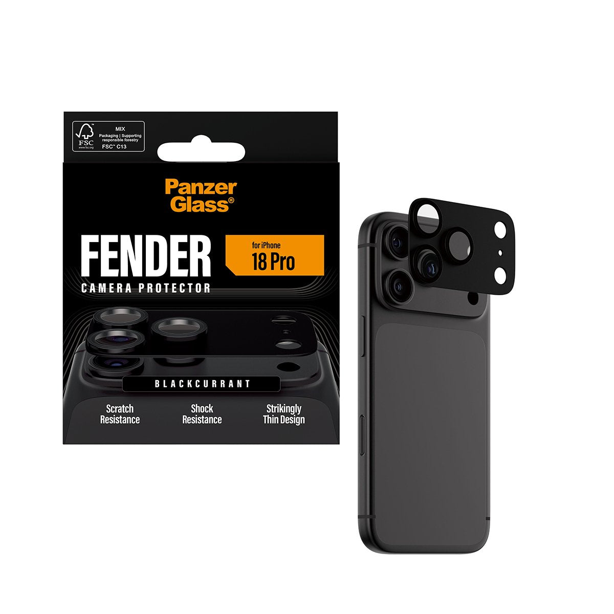 Panzerglass Fender Ip 18 Pro Black Currant Kameraschutz