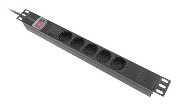EAN 5901969441758 - Lanberg PDU-05F-0200-BK unidad de distribución de energía (PDU) 5 salidas AC 1U Negro imagen 5