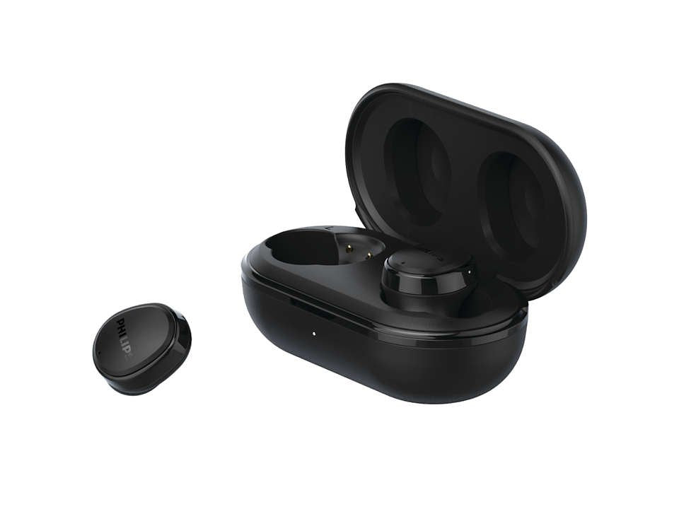 Auriculares Bluetooth Philips Tat4556bk Con Estuche De Carga Autonomía 9h Negros