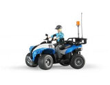 Bruder  Quad De Policía Con Mujer Policía Y Equipamiento, Modelo De Vehículo Azul/Blanco 63010