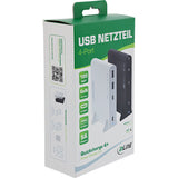 Inline® Usb Power Supply, Gan Charger, 4-Port, 2x Usb-C + 2x Usb-A, 120w, White