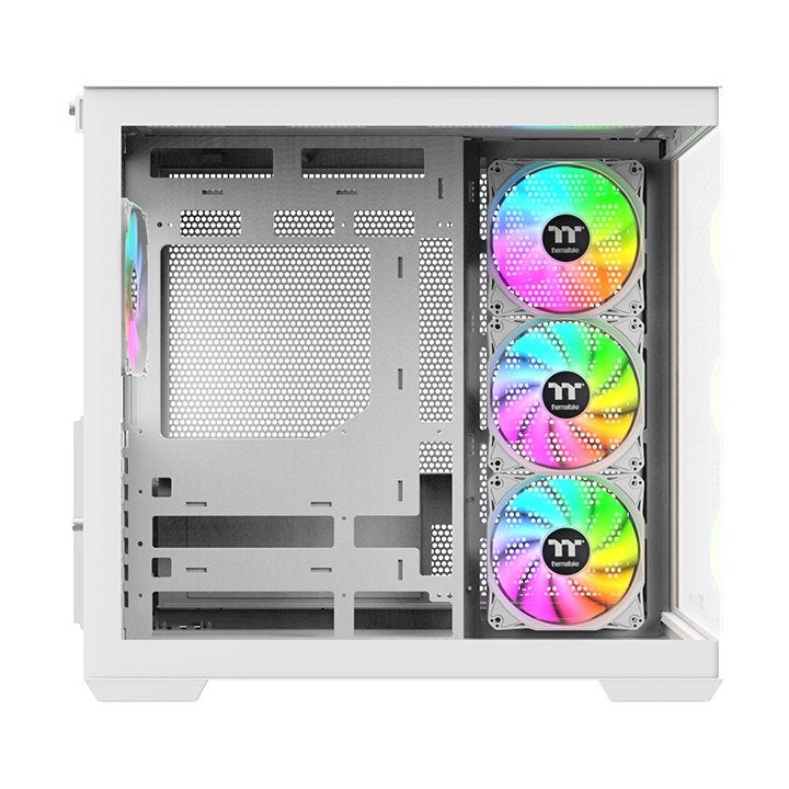 Thermaltake View 380 Ws Argb  (Blanco/Holz, Tempered Glass X 2, Holz-Struktur) Ca-1z2-00m6wn-Ws