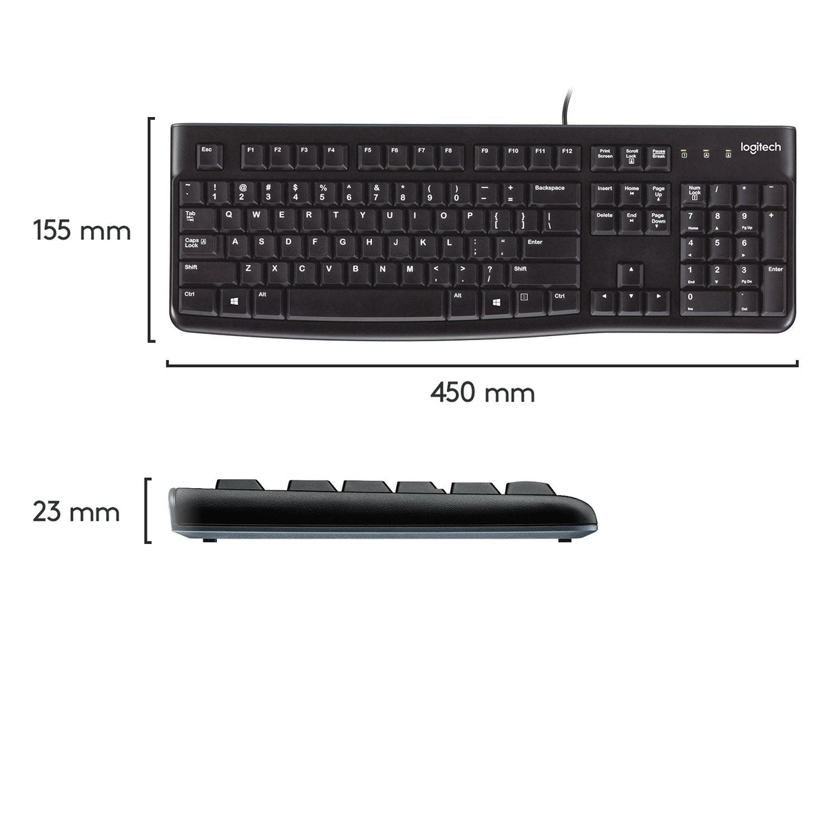 Teclado Logitech K120 Usb Negro Belga