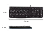 Teclado Logitech K120 Usb Negro Belga
