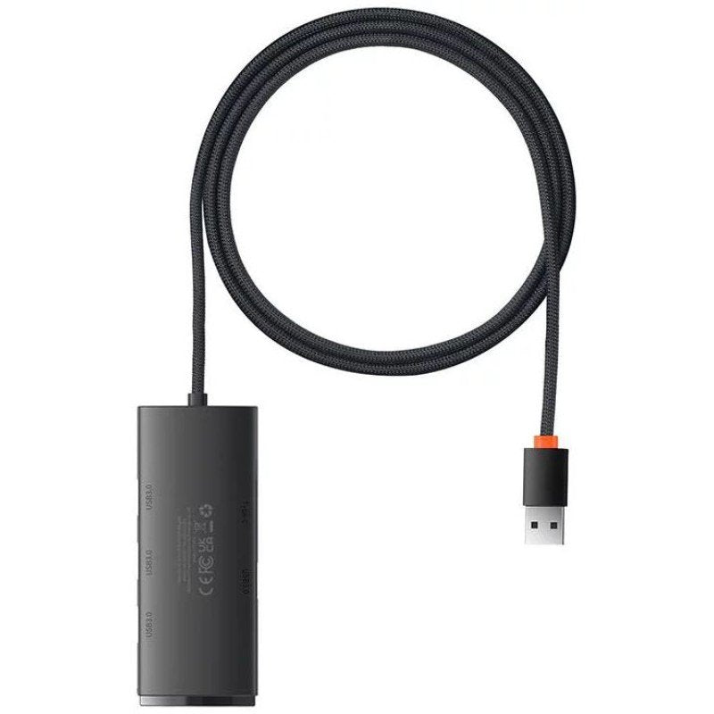 Baseus Lite Series Usb-A To X4 Usb-A 3.0 Hubb - Black