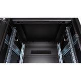 Roline 19-Zoll Netzwerkschrank Pro 42 He, 600x600 Bxt Glastr Schwarz