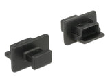 Staubschutz Für Usb 2.0 Mini-B Buchse Mit Griff 10 Stück Schwarz