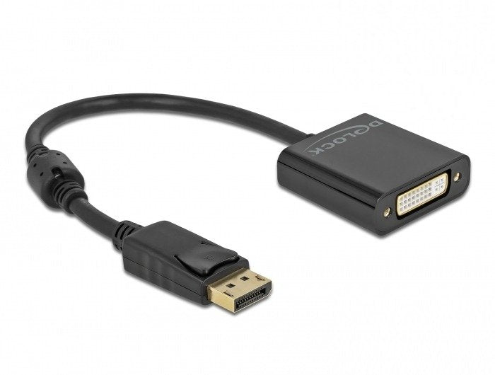 Delock Adaptador Displayport 1.2 Macho A Dvi Hembra 4k Activo Negro
