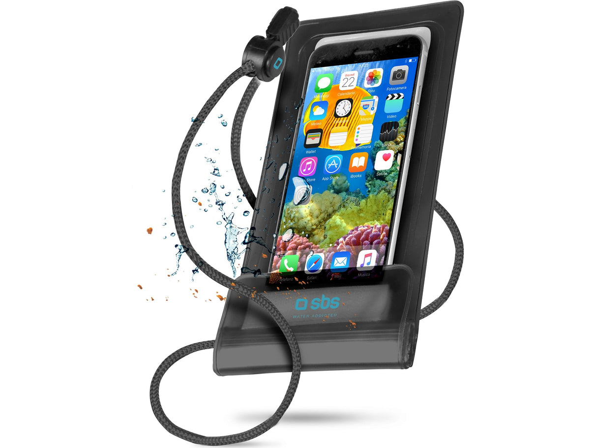 Sbs Hülle Water Resimant Para Smartphones Bis 6,5 Zoll Negro