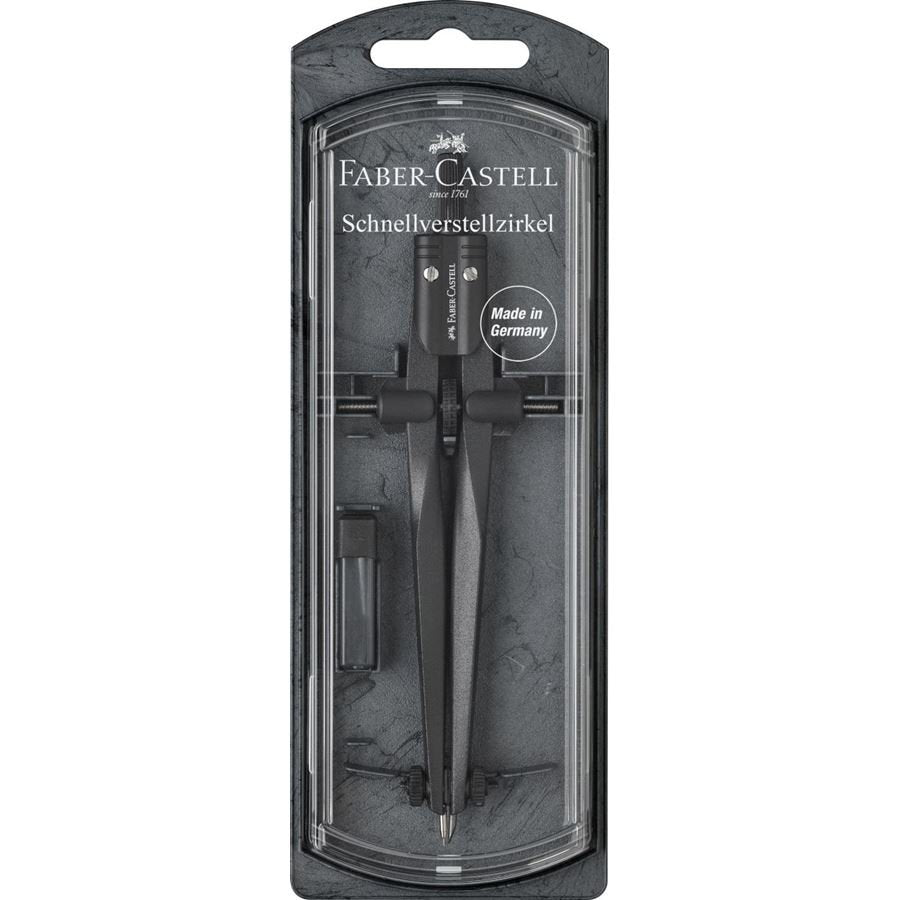 Faber Castell Compás De Ajuste Rápido Stream Negro Piedra