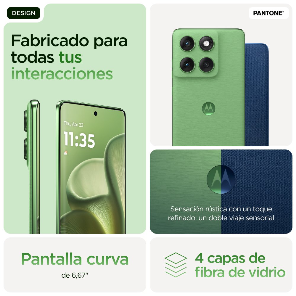 Smartphone Motorola Edge 60  6.67" Sim Doble Android 15 5g Usb Tipo C 12 Gb 512 Gb 5200 Mah Verde