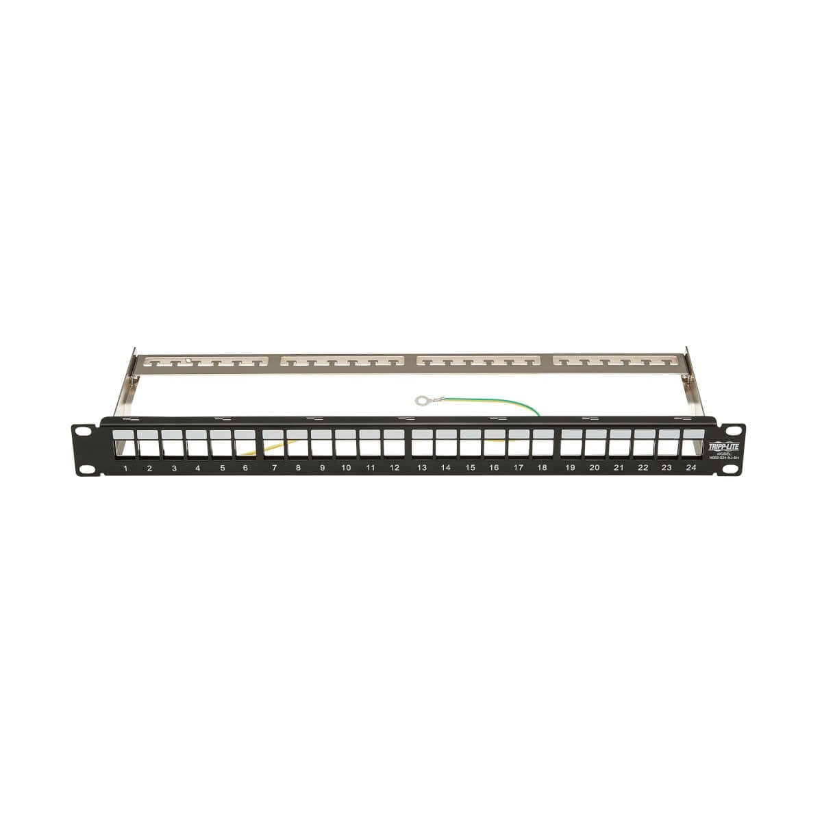 24-Port 1u Rack-Mount Shielded Blank Keystone Multimedia Patch Panel Rj45 Ethernet Usb Hdmi Cat5e 6 Taa