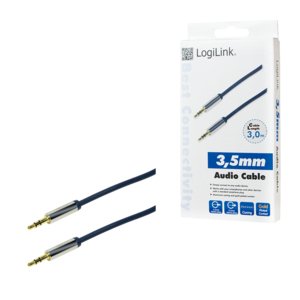 Logilink - Audio Cable 3.5 Stereo M/M, , 3.00 M, Blue