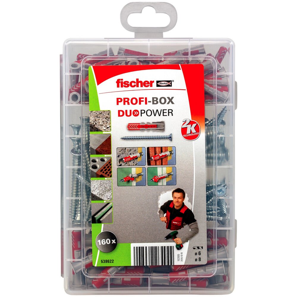 EAN 4048962264944 - Fischer 538622 tornillo de anclaje y taco 80 pieza(s) Juego de enchufes de pared y tornillos imagen 4