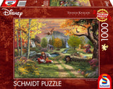 Schmidt Spiele Thomas Kinkade Studios: Disney - El Zorro Y El Perro, Puzzle 1000 Piezas 58050
