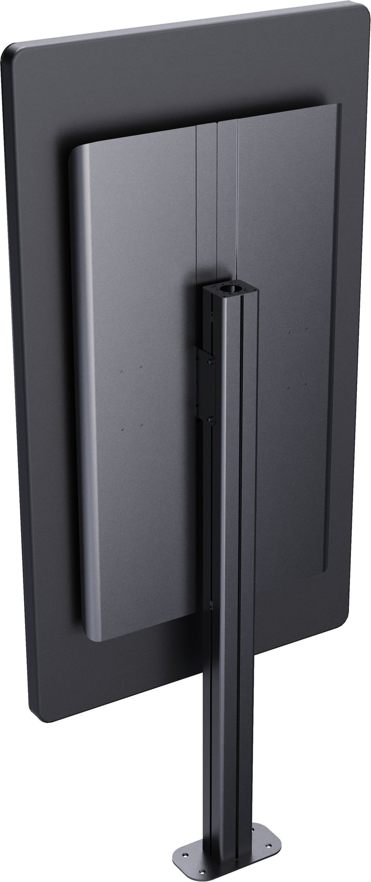 Soporte De Suelo Para Pantallas De 55" A 85" Columna De Aluminio De 1500 Mm De Altura Viene Con Soporte Vesa De 600 De Ancho X 400 De Alto Cubiertas Traseras Curvas Para Ocultar La Parte Trasera De La Pantalla Canal De Gestión De Cables En
