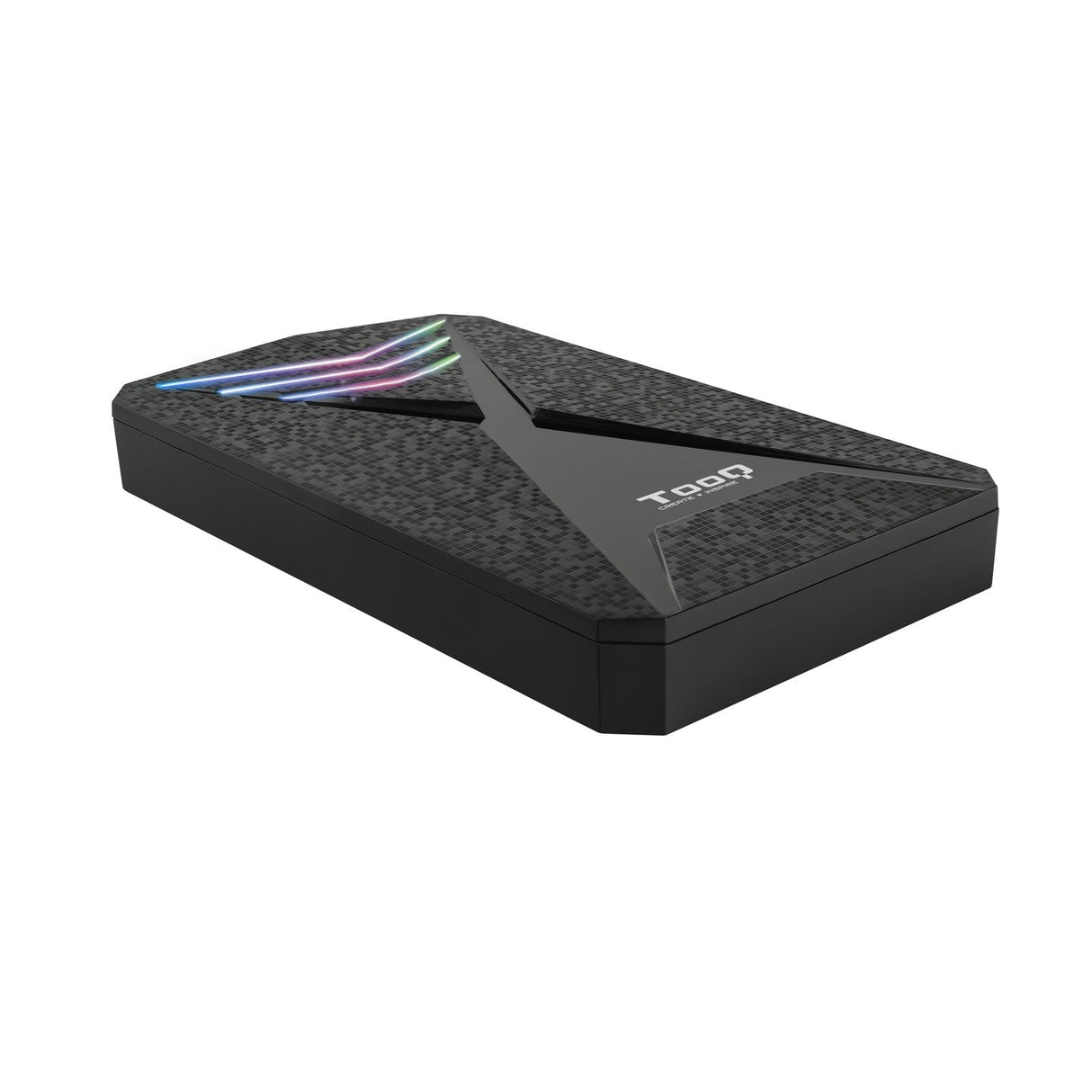 Tooq Carcasa Externa Gaming Hdd/Sdd 2.5" Hasta 9.5mm Sata Usb 3.0/3.1 Gen 1 - Iluminacion Led Rgb - Sin Tornillos -