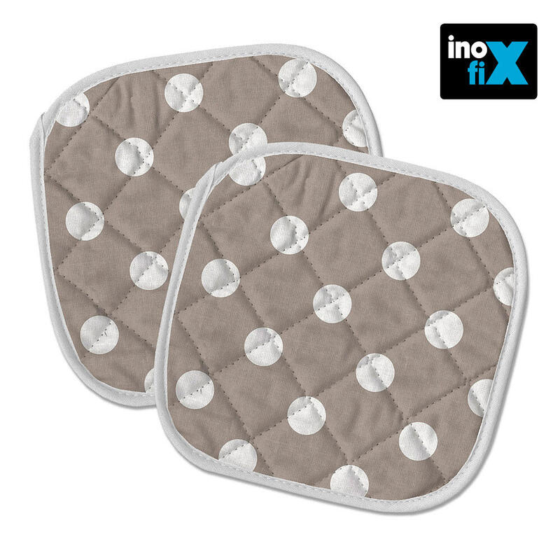 Agarradores Cocina Acolchados Topos 20x20cm. Inofix
