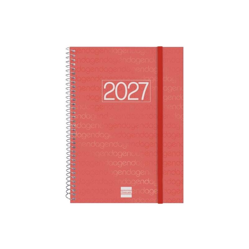 Agenda Anual Finocam Espiral Basics Year 2027, Semana Vista Vertical, E10, 155 × 212 Mm, Tapa De Polipropileno 