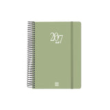 Agenda Finocam Espiral Basics My 2027, 1 Día Por Página, E10, 155 × 212 Mm, Tapa Dura De Cartón Forrado