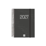 Agenda Finocam Espiral Basics Year 2027, Diaria, Catalán, E10, 155 × 212 Mm, Goma Elástica