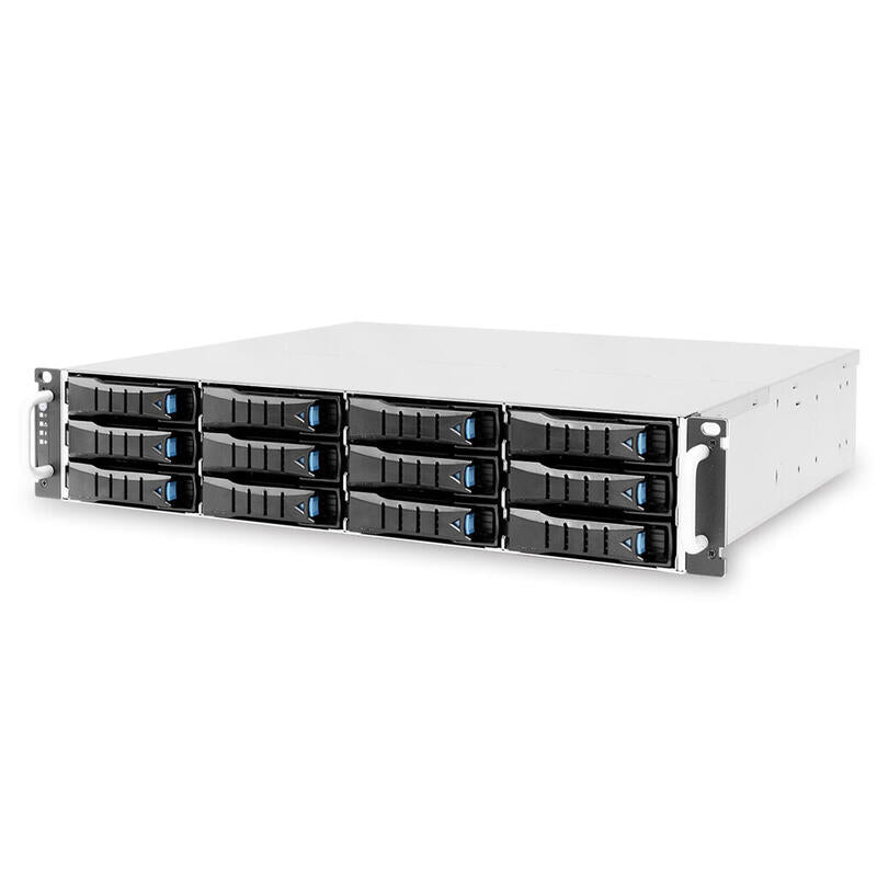 Aic Gehäuse Jbod Mit Dual Sas 24g Xj1-20124-04 2u 12x 3,5" Hotswap 800w Rojoundant
