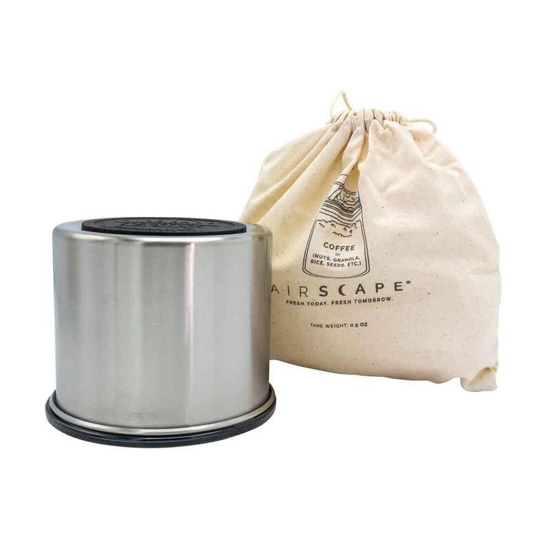 Airscape® Acero Inoxidable-Recipiente Para Aroma Pequeño, Plateado Cepillado