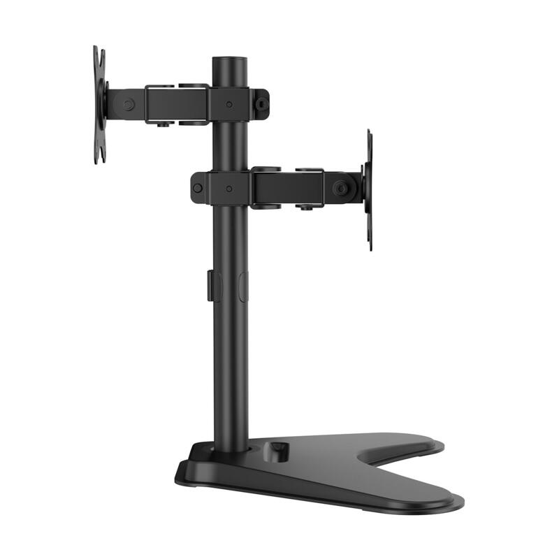 Aisens Soporte De Mesa Eco Inclinable Y Rotable Para 2 Monitores/Pos 8kg De 17-32, Negro