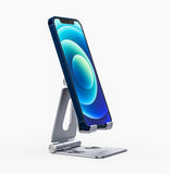 Aisens Soporte De Sobremesa Tamaño M Ajustable (2 Pivotes) Para Movil / Tablet - Plata