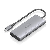 Aisens Usb-C Dock 6 En 1, Usb-C A 1xhdmi, 1xusb-A 10g, 2xusb-C 10g, 1xsd, 1xmicro Sd, Gris, 20cm