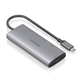 Aisens Usb-C Dock 6 En 1, Usb-C A 1xhdmi, 1xusb-A 10g, 2xusb-C 10g, 1xsd, 1xmicro Sd, Gris, 20cm