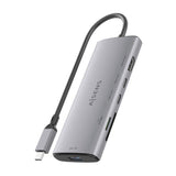Aisens Usb-C Dock 6 En 1, Usb-C A 1xhdmi, 1xusb-A 10g, 2xusb-C 10g, 1xsd, 1xmicro Sd, Gris, 20cm